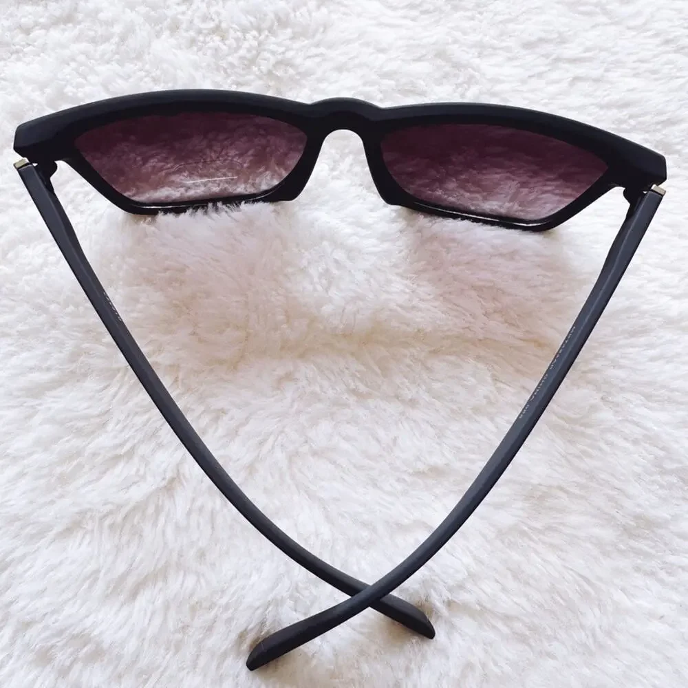 Ora Charcoal Angular Frame Sunglasses - Picture 9 of 11